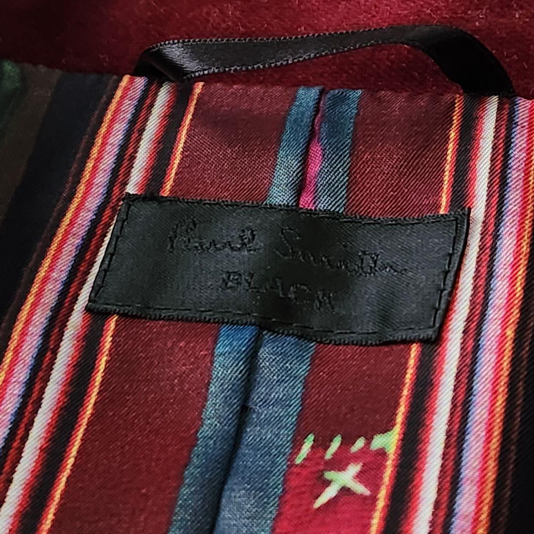 ポールスミス ブラック マルチカラー ベルベット襟 ツイード ジャケット 38