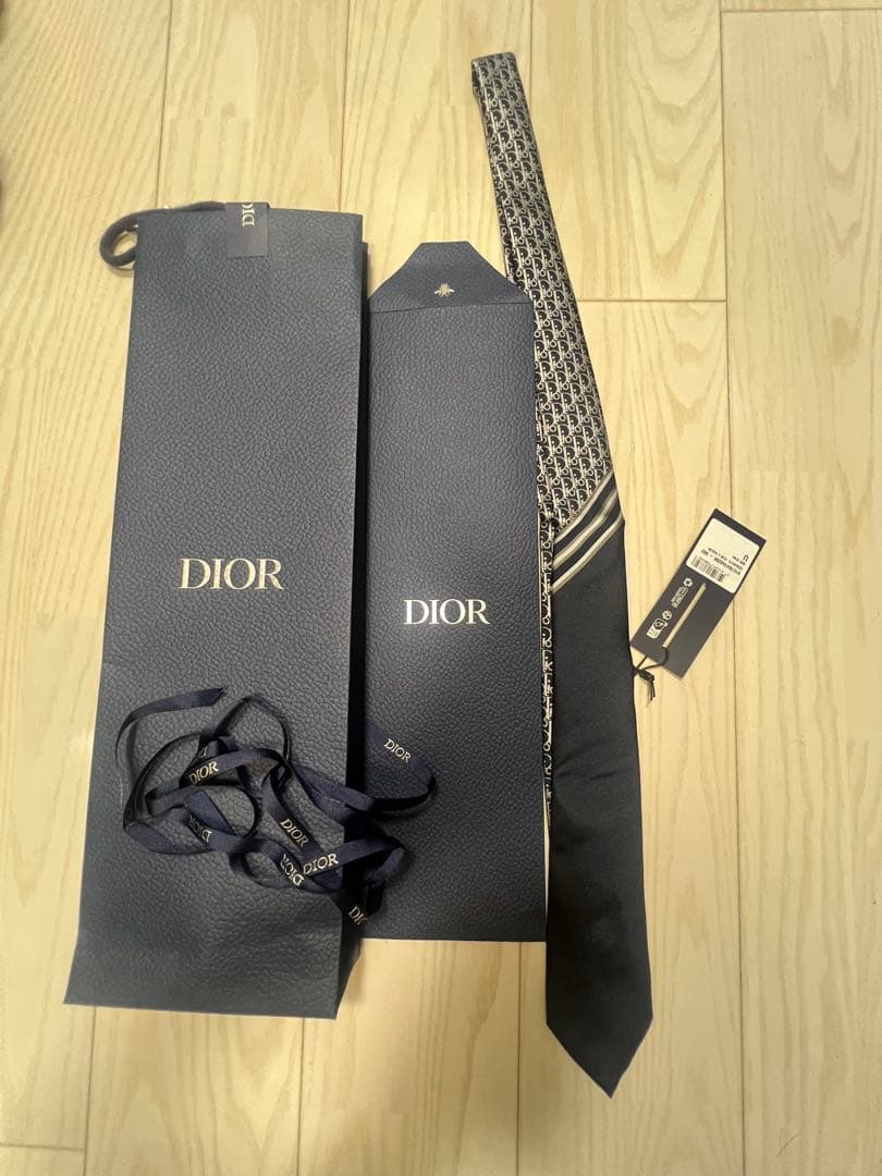 Dior ネクタイ ネイビー/ブラック
