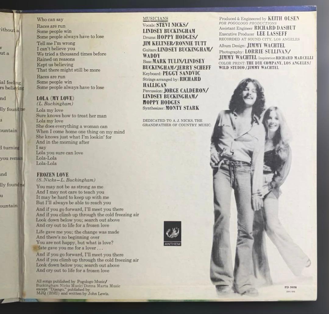 Buckingham Nicks US盤LP