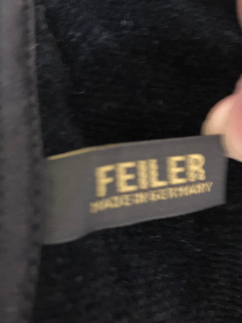 【新品タグ付き】FEILER　フェイラー　花柄刺繍エプロン ブラック