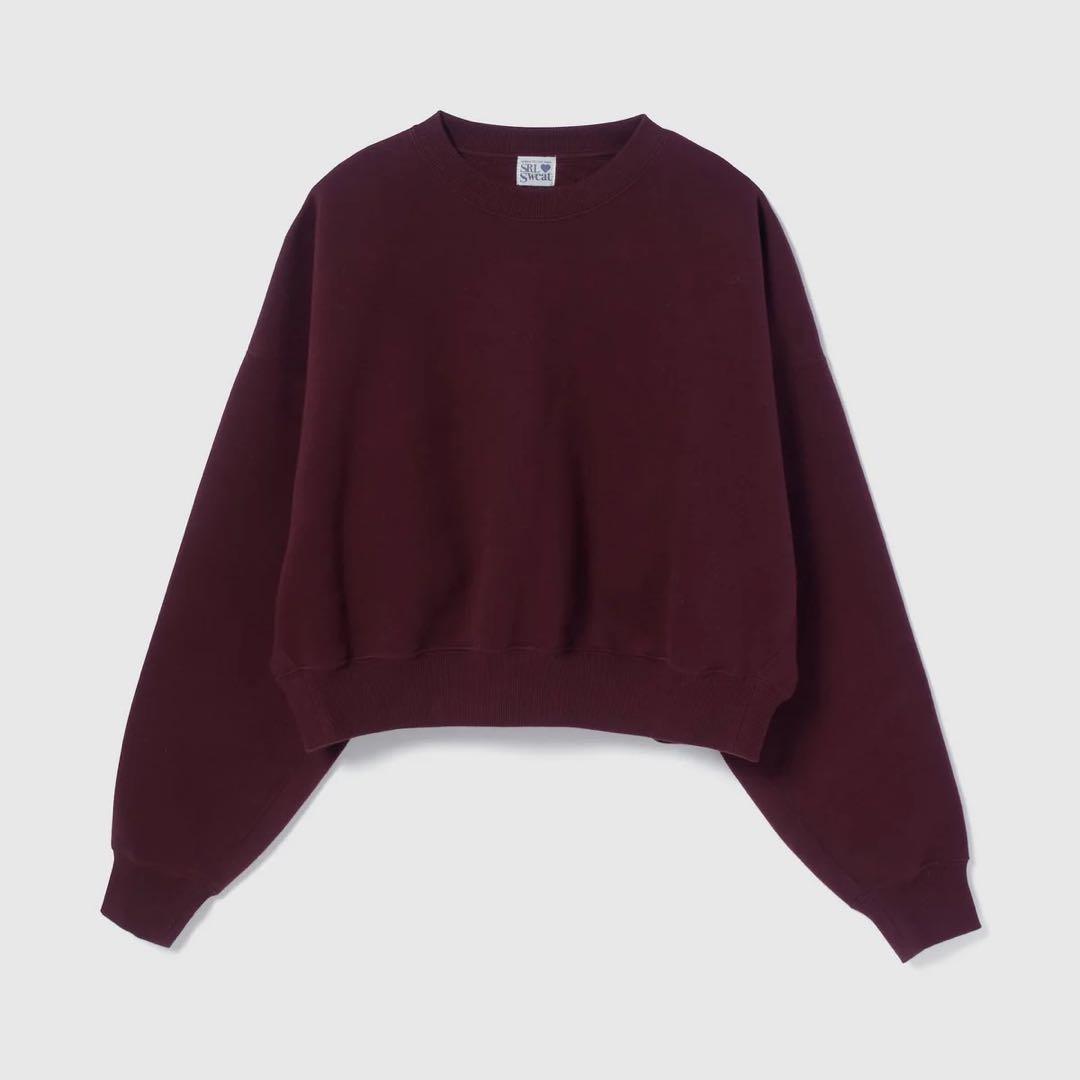 シールームリン Volume Sweat Shortプルオーバー ボルドー