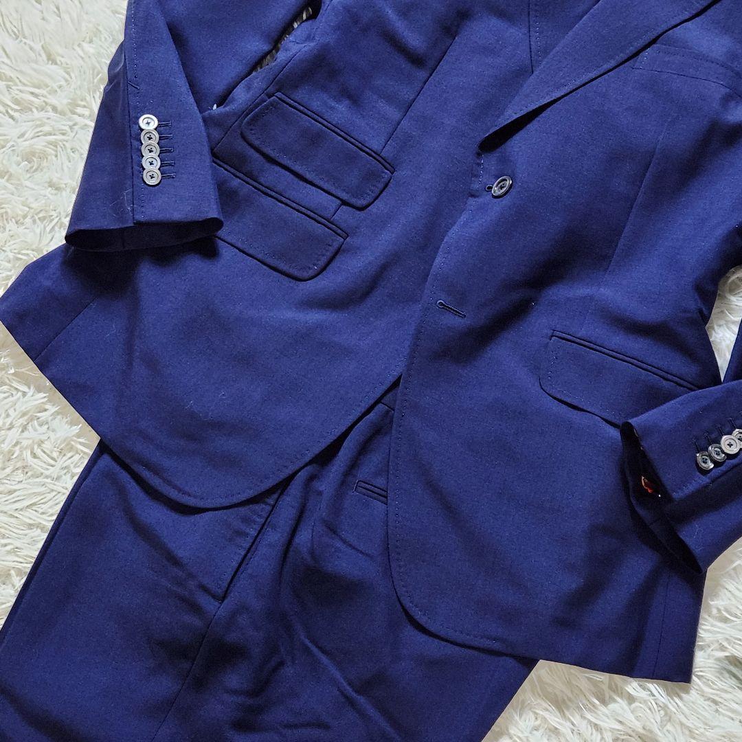 極美品✨XXXL相当 グッチ スーツ 3ピース 現行タグ 裏地総柄 ネイビー