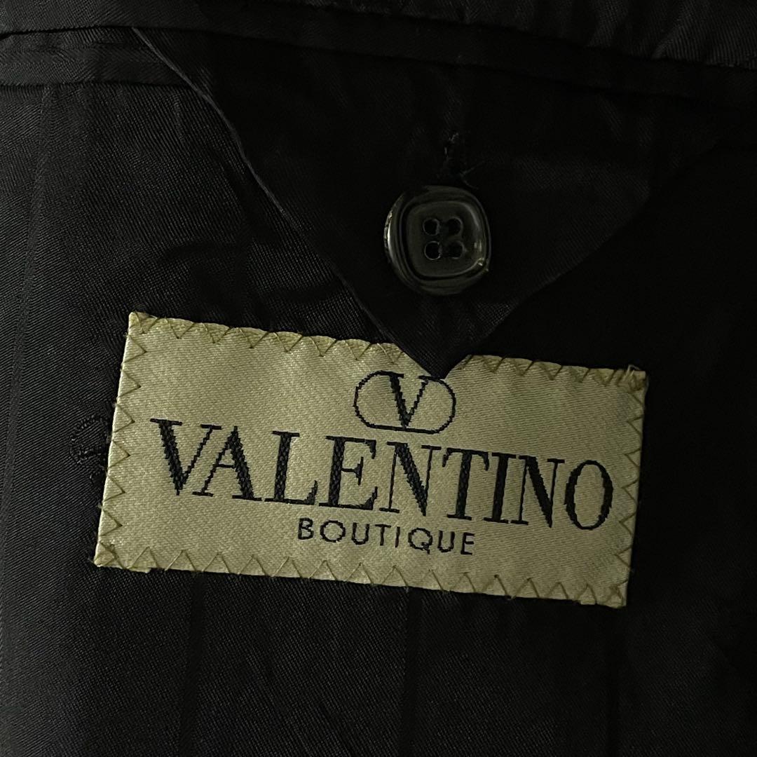 美品 VALENTINO ブラックフォーマルスーツ ダブル カジュアル カシミヤ