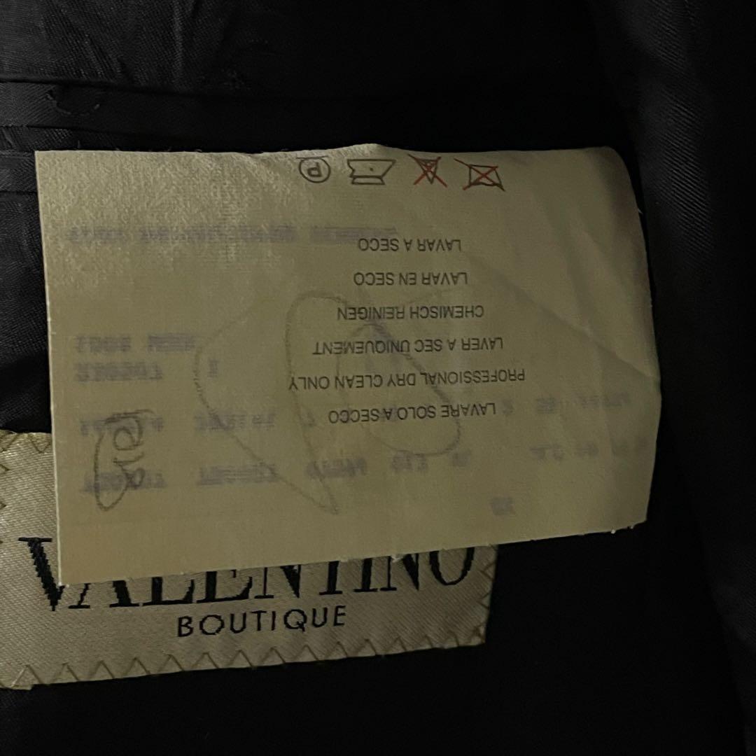美品 VALENTINO ブラックフォーマルスーツ ダブル カジュアル カシミヤ