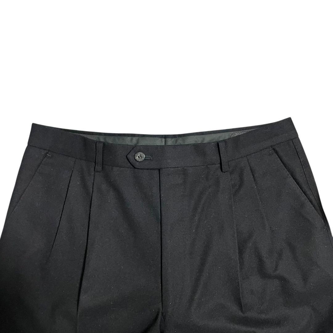 美品 VALENTINO ブラックフォーマルスーツ ダブル カジュアル カシミヤ