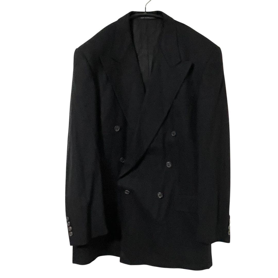 美品 VALENTINO ブラックフォーマルスーツ ダブル カジュアル カシミヤ