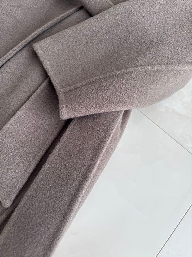 ROPE ロペ リバーコート ロングコート ノーカラーコート 36 ブラウン