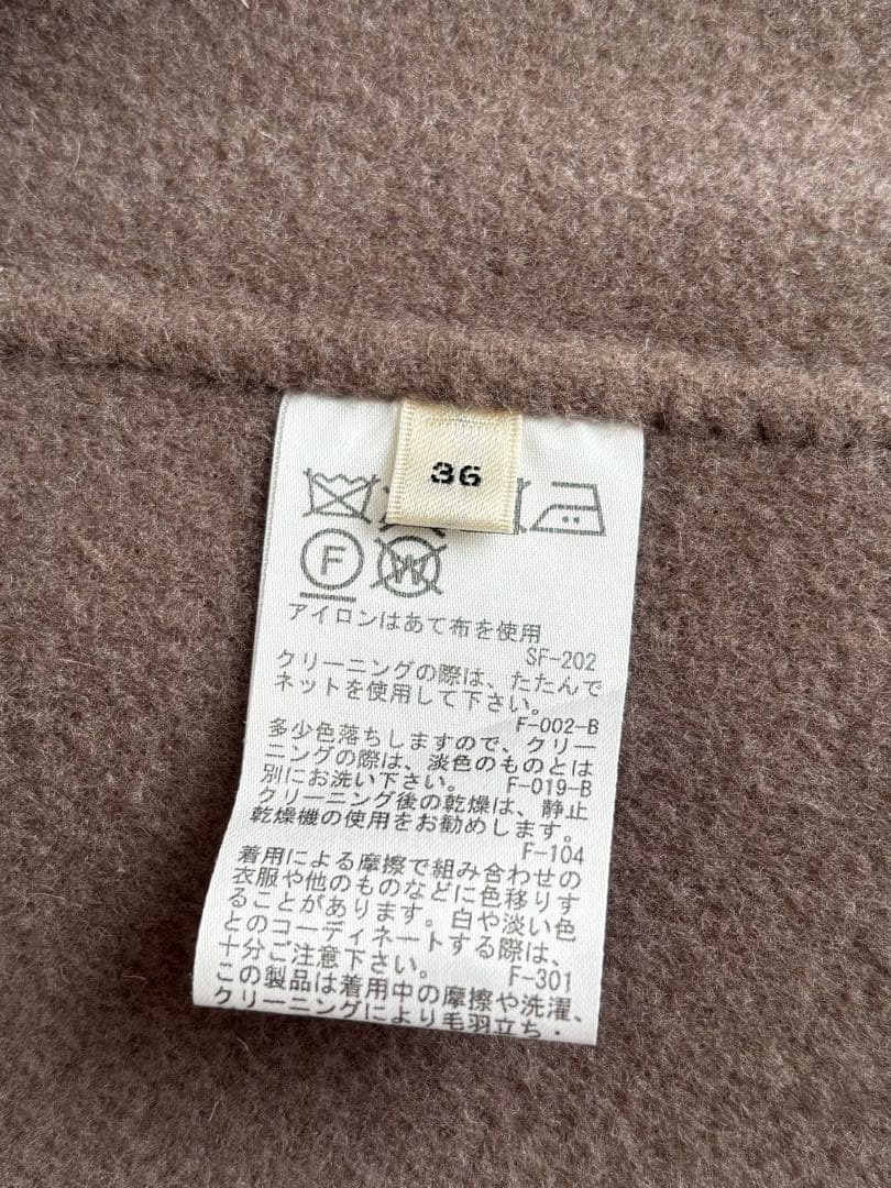 ROPE ロペ リバーコート ロングコート ノーカラーコート 36 ブラウン