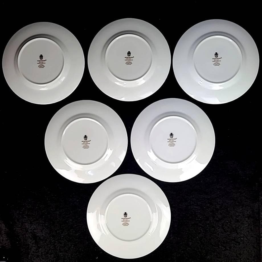 ＊未使用級＊ウェッジウッド　コロンビア エナメル　デザートプレート　6枚