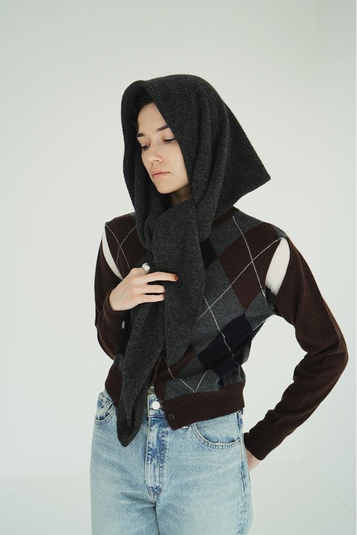 美品CLANE YAK KNIT TRIANGULAR STOLE