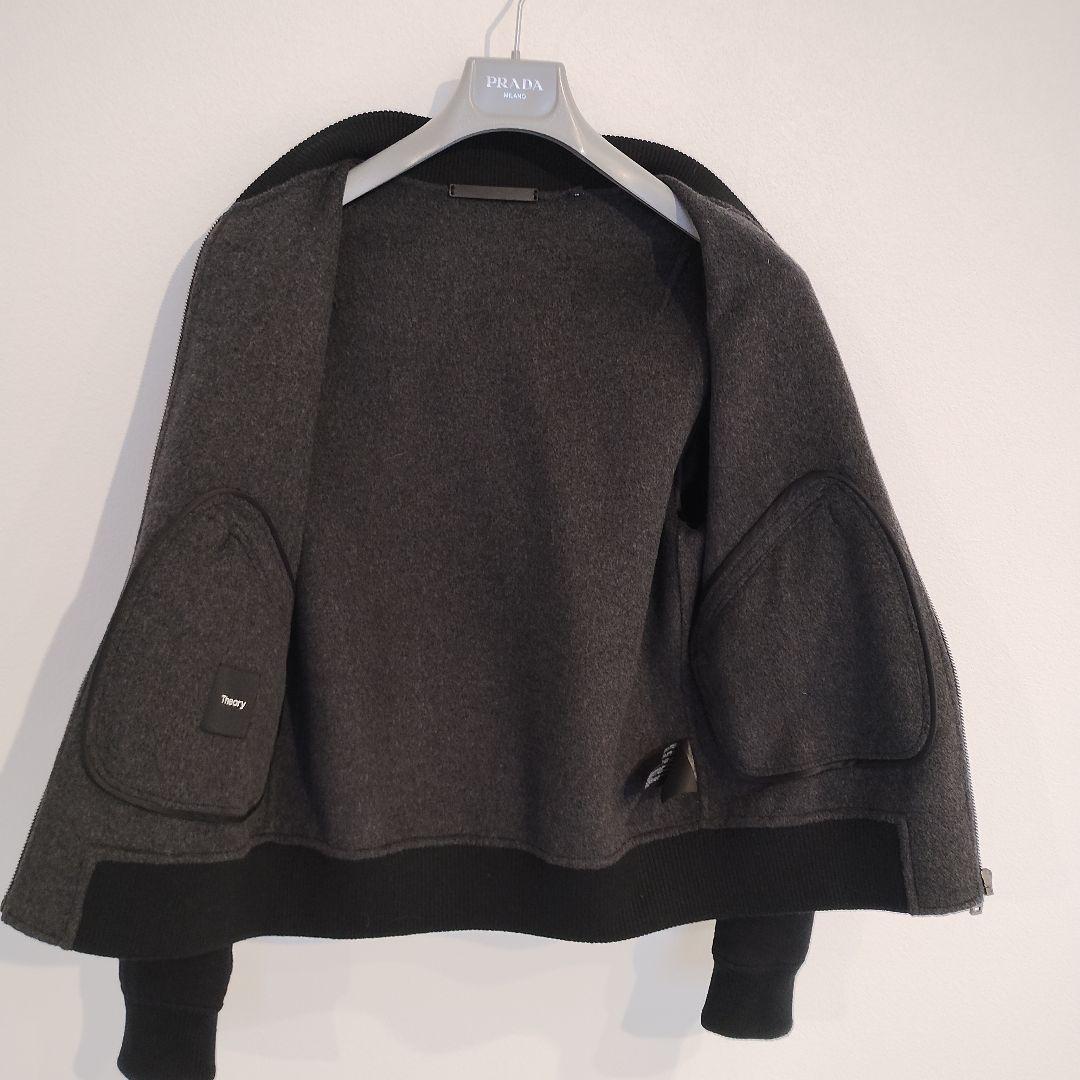 【美品】セオリーブルゾンXSサイズ　ユニセックス　ダブルフェイス生地　黒