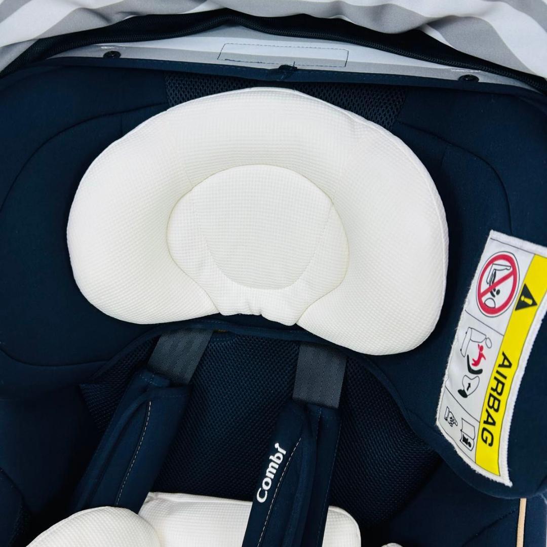 美品 Combi チャイルドシート クルムーヴ スマート エッグショック 紺色