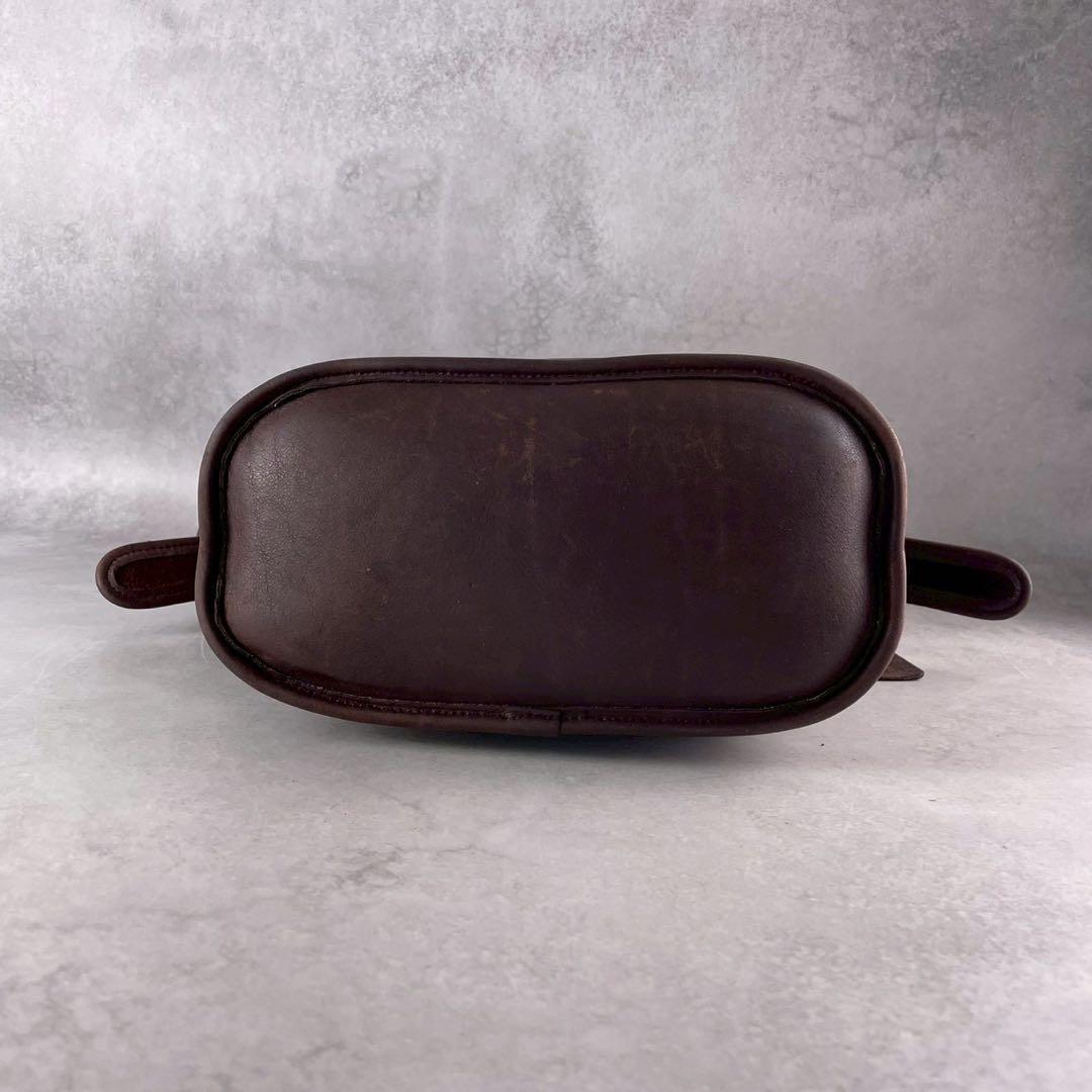 オールドコーチ　ルーラスレガシー　ショルダーバッグ 巾着　レザー　ダークブラウン