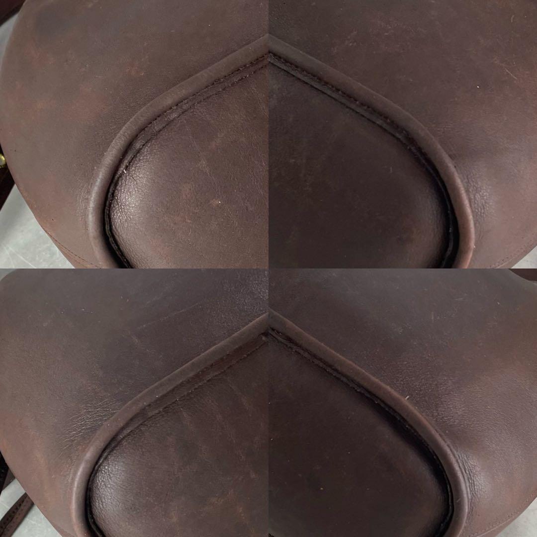 オールドコーチ　ルーラスレガシー　ショルダーバッグ 巾着　レザー　ダークブラウン