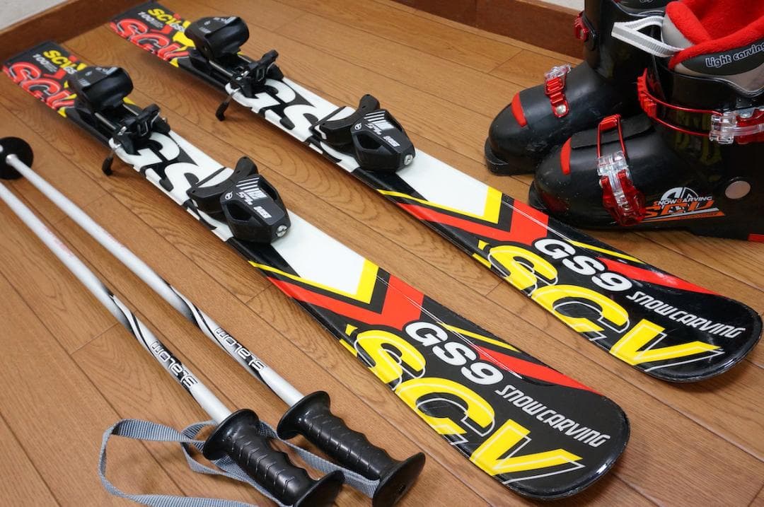 メンテ済 100cm 靴20cm CARVING スキーセット