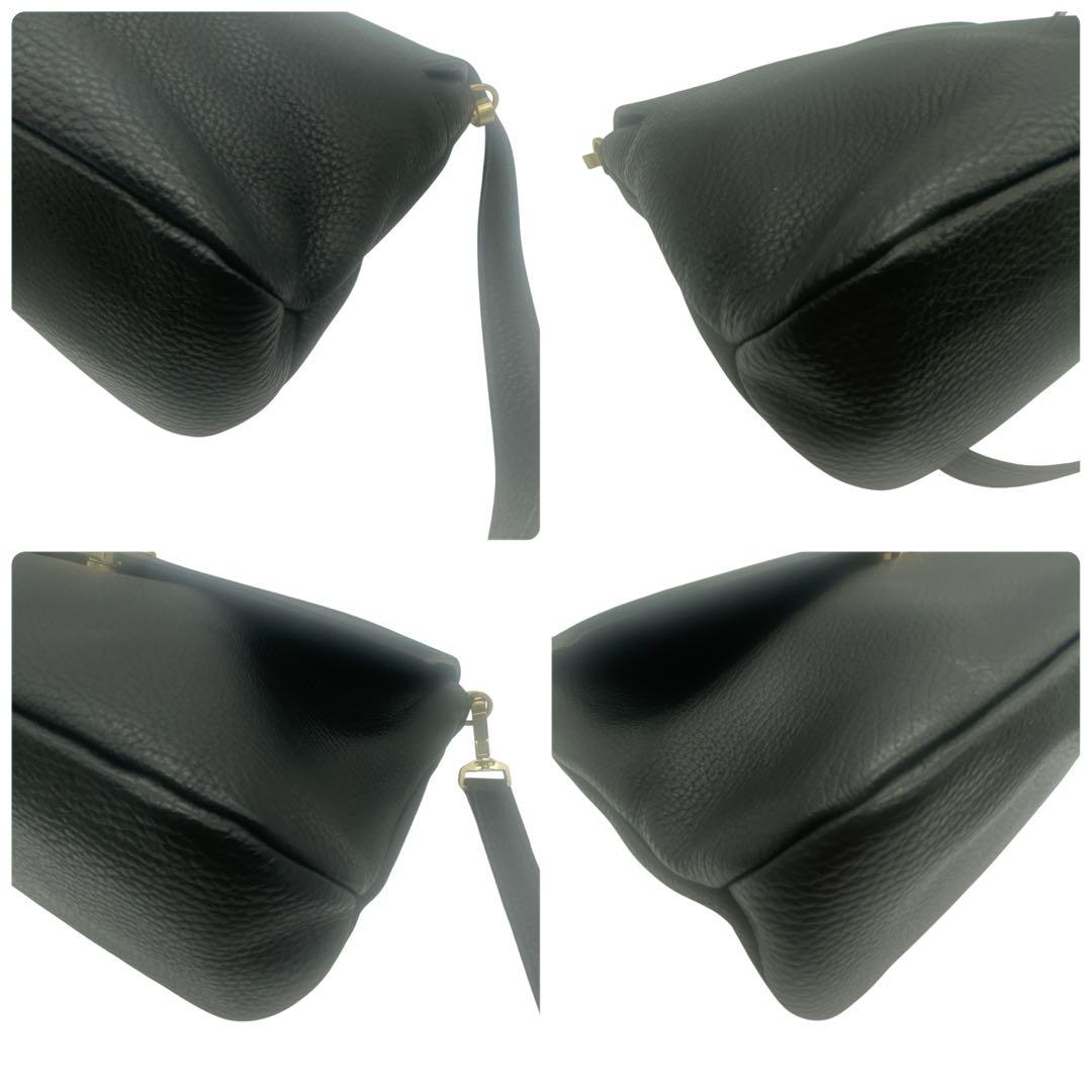 【極美品】 アニエスベー ショルダーバッグ ゴールド金具 レザー