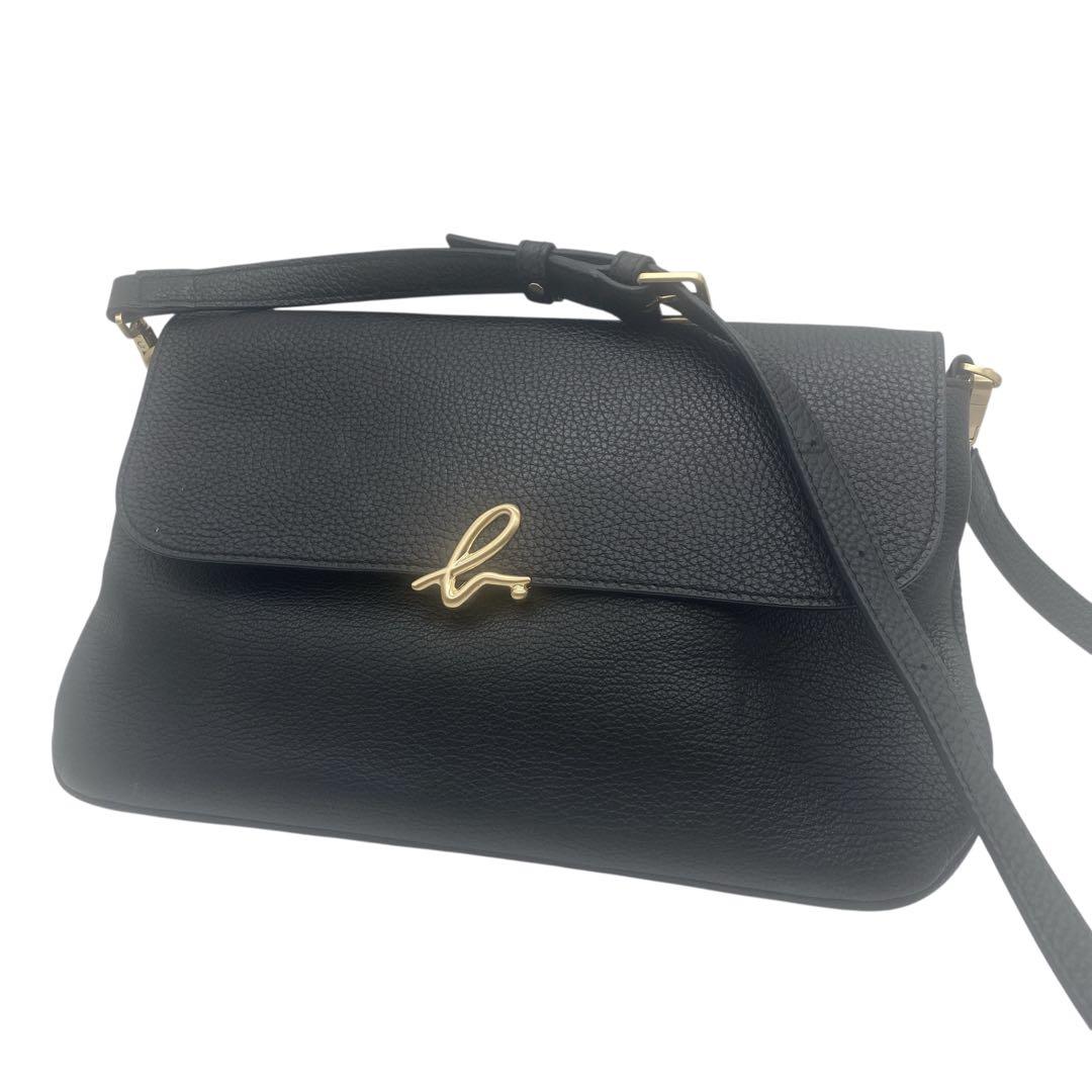 【極美品】 アニエスベー ショルダーバッグ ゴールド金具 レザー