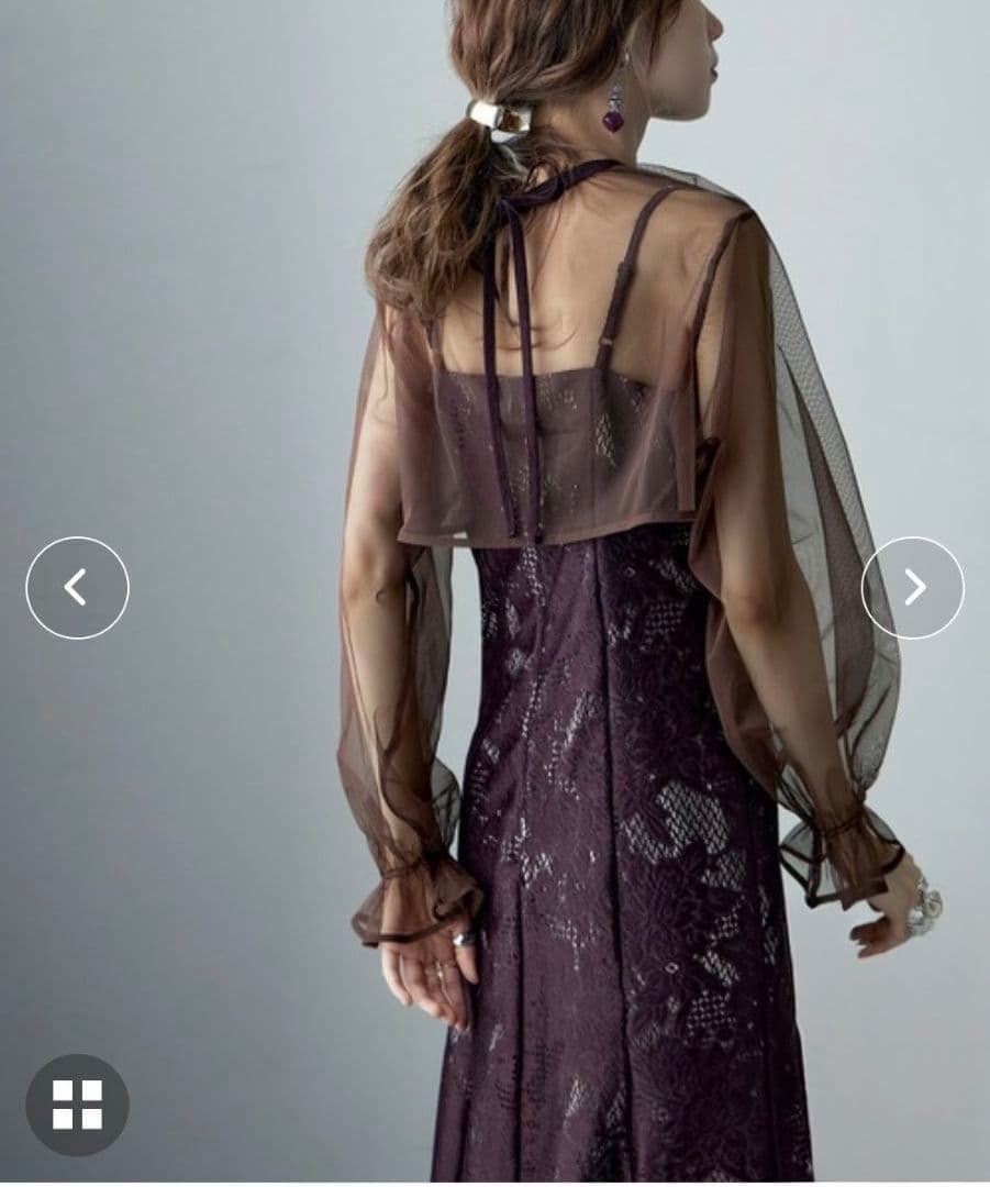 【etoll.】タグ付き　 3wayシフォンボレロ＆レースキャミドレス