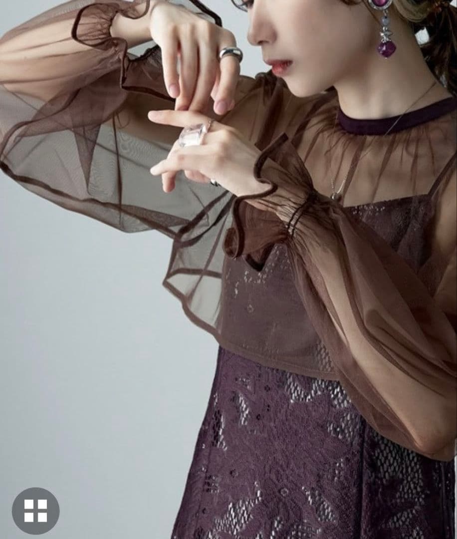 【etoll.】タグ付き　 3wayシフォンボレロ＆レースキャミドレス