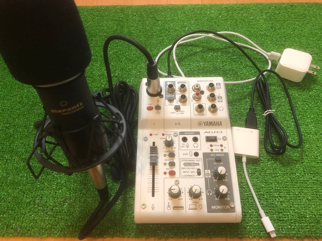 ミキサー　YAMAHA AG03mk2 マイクとリングライト付き