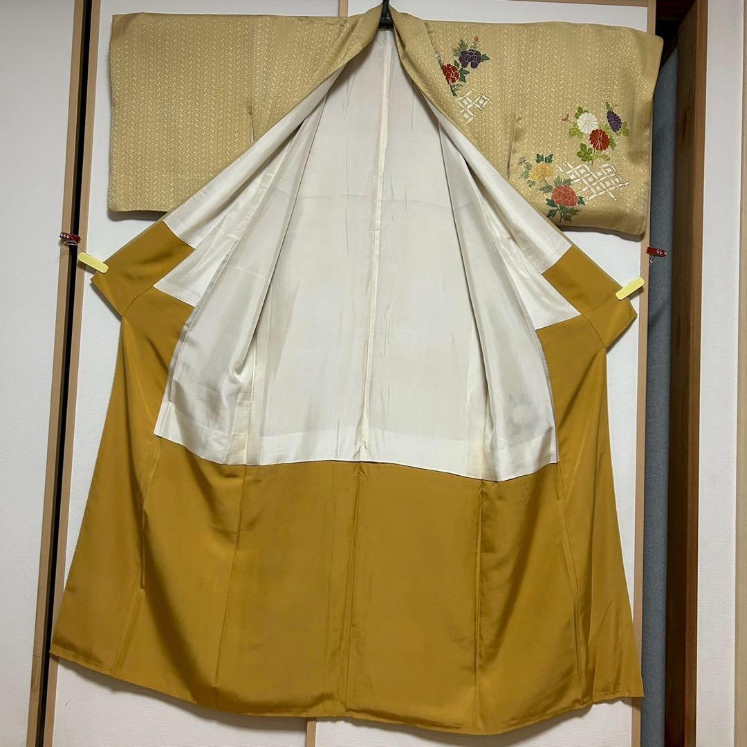 ゆ*S様 未使用近い　美品　袷　正絹　友禅　訪問着　フルセット　身丈158 裄丈