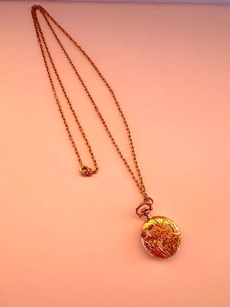 Chandler スイス製 ネックレス時計 箱・保証書・チェーン付 美品