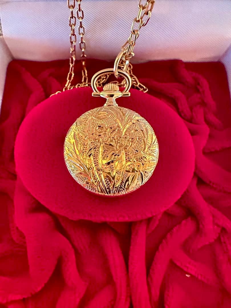 Chandler スイス製 ネックレス時計 箱・保証書・チェーン付 美品