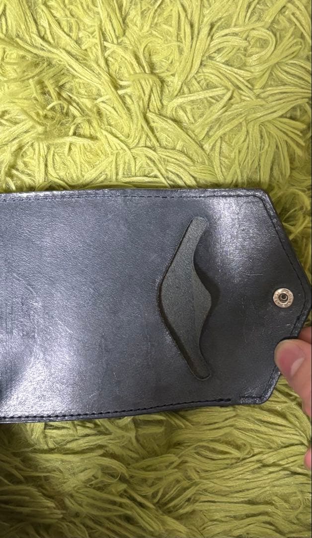 Hender scheme flap wallet ネイビー