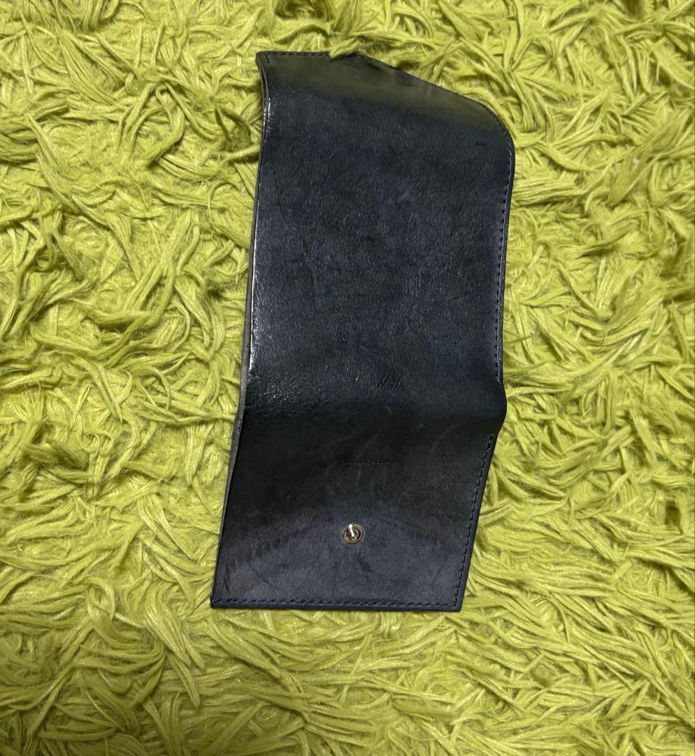 Hender scheme flap wallet ネイビー