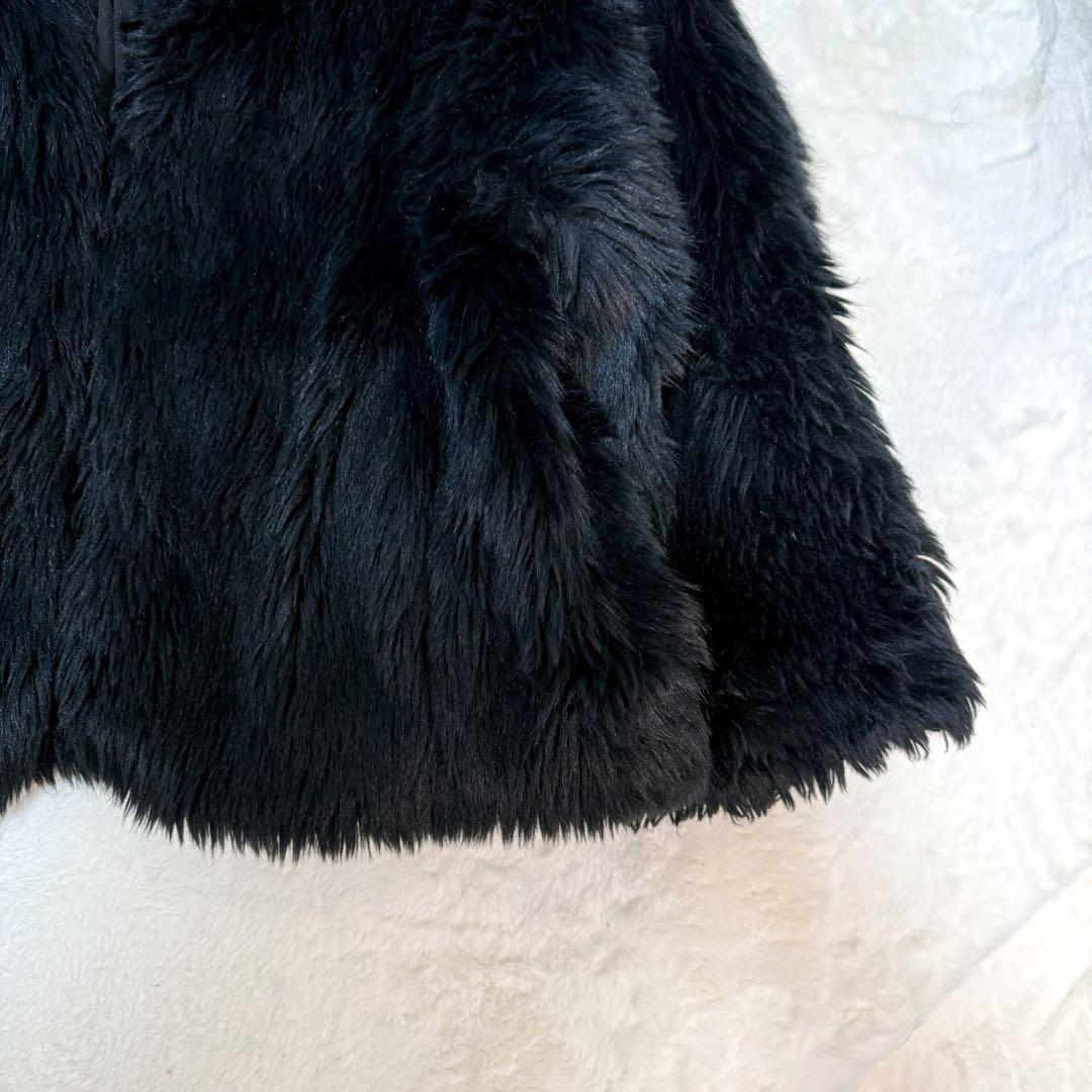 【美品】クラネ　ボリュームファージャケット　ボアジャケット　ブラック　1