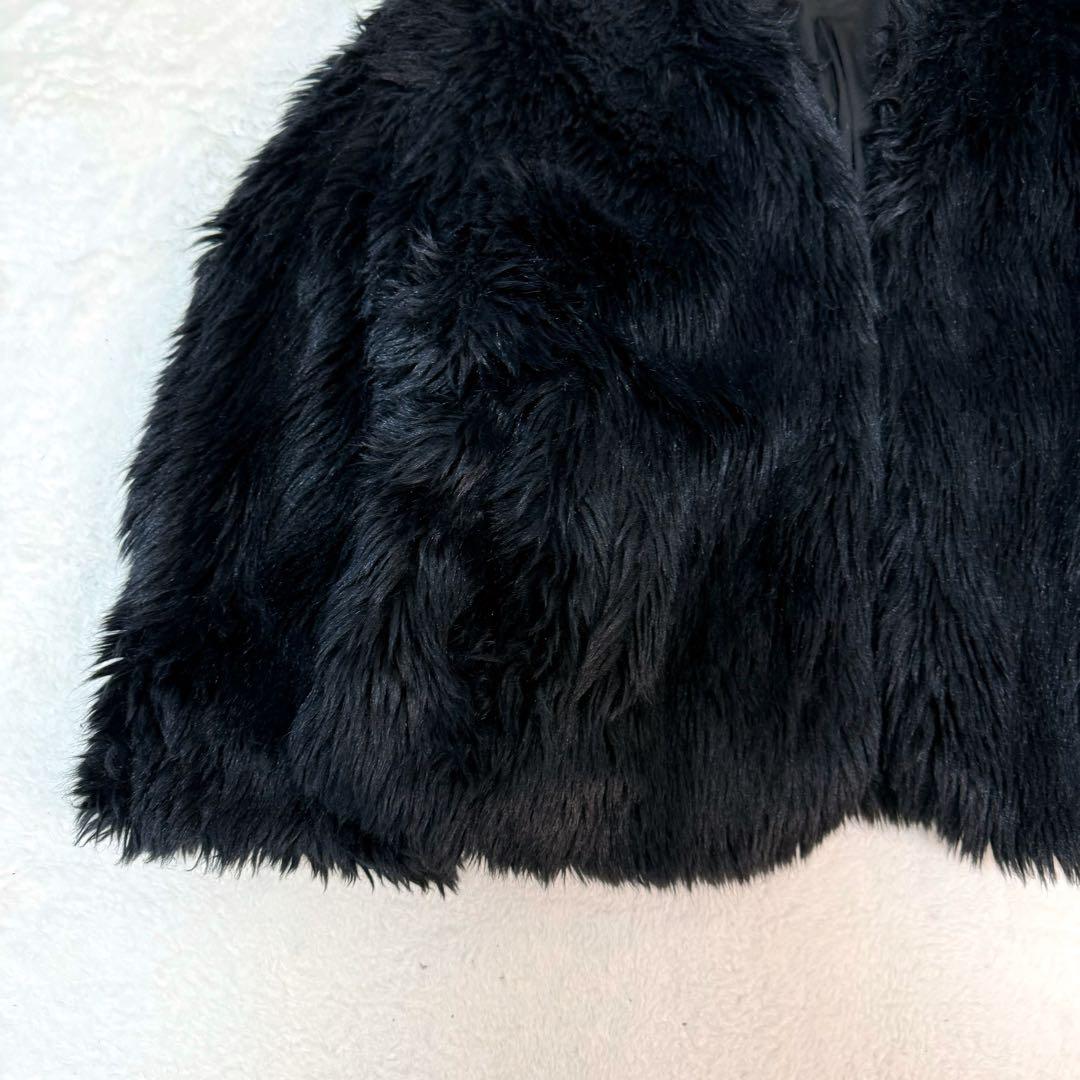 【美品】クラネ　ボリュームファージャケット　ボアジャケット　ブラック　1