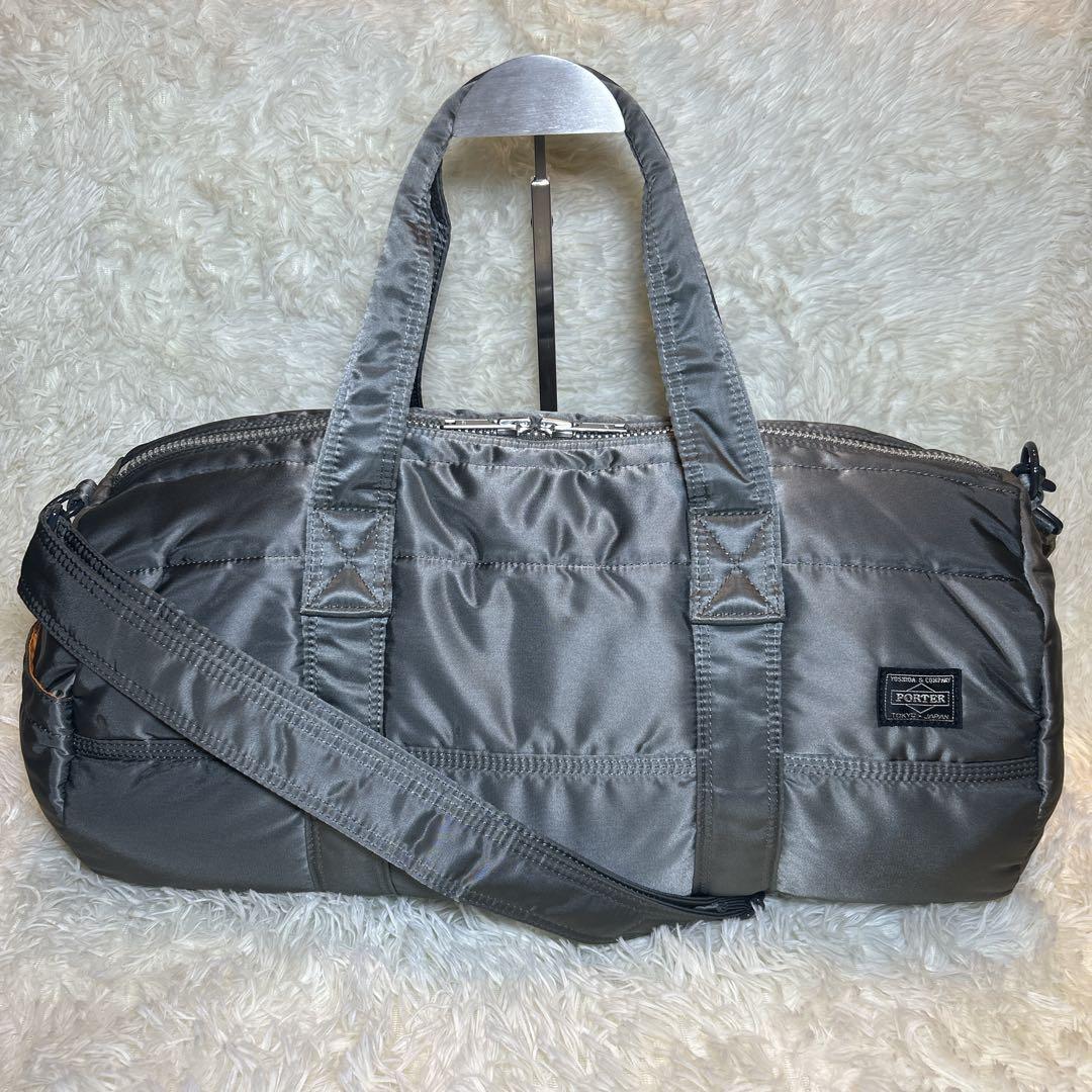 極美品✨PORTER ポーター タンカー 2WAYボストンバッグ シルバーグレー