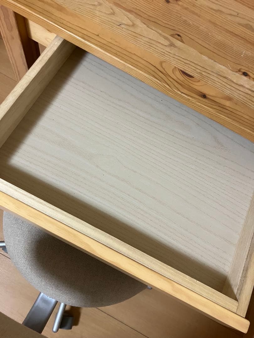格安　無印良品 机 パイン材デスク・キャビネット
