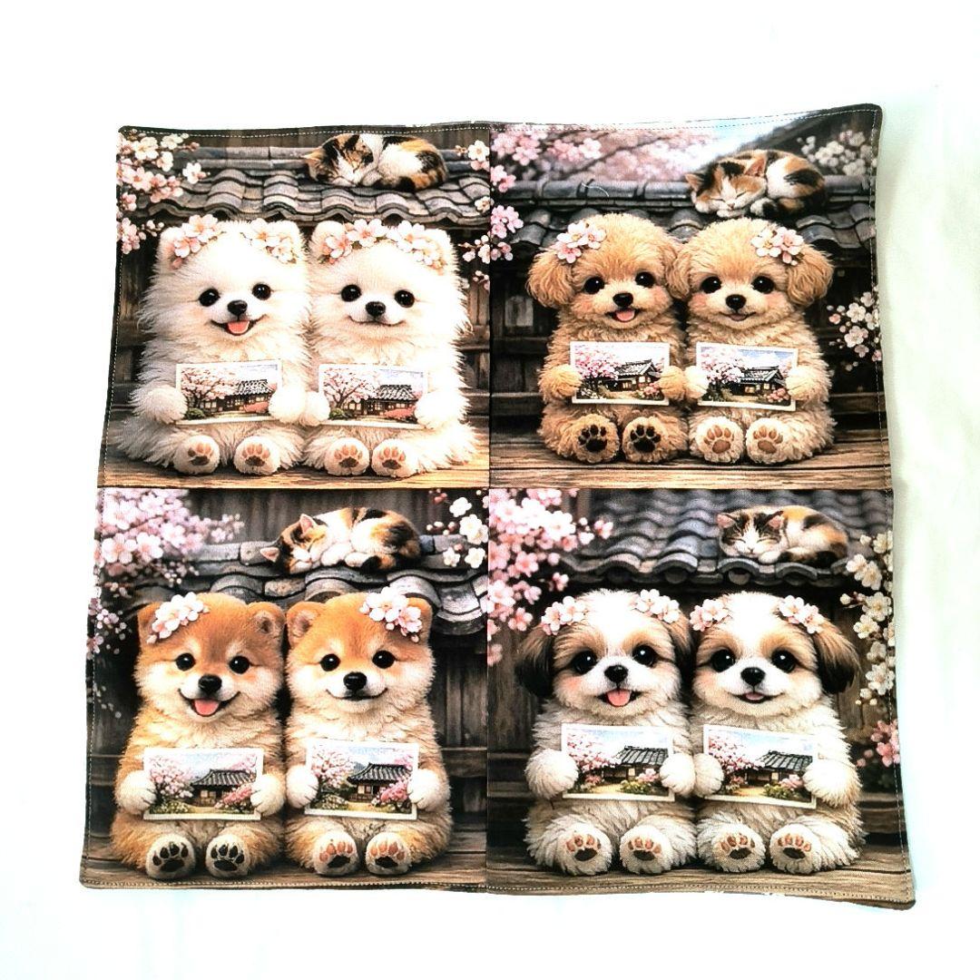 Yourelia様】ハンドメイドオーダー★犬★ガーゼハンカチ　9点