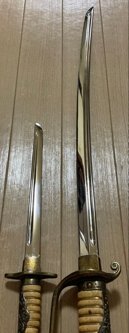 模造刀　美術刀　サーベル　指揮刀　時代武具　2本セット　A0431