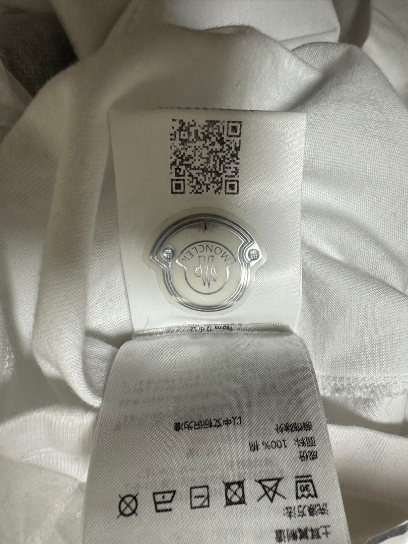 MONCLER ホワイト クリーニング済　長袖　ロンT モンクレール　サイズＭ