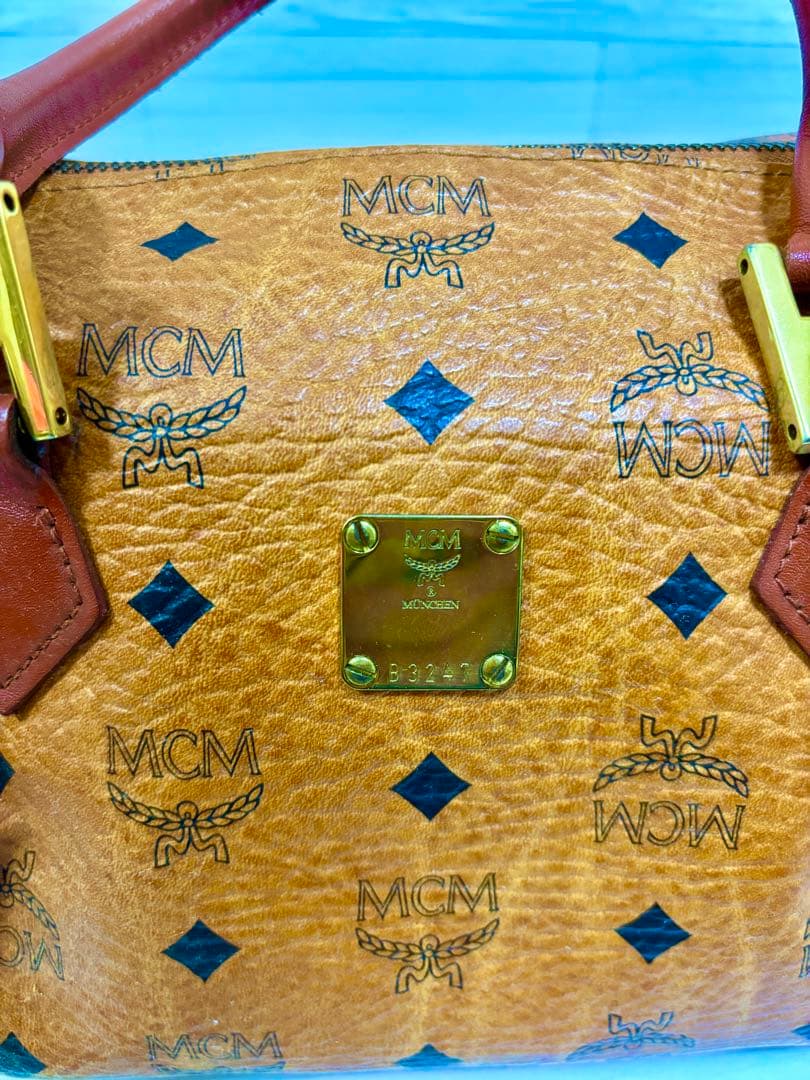 MCM モノグラム 2way ミニボストン ショルダーバッグ