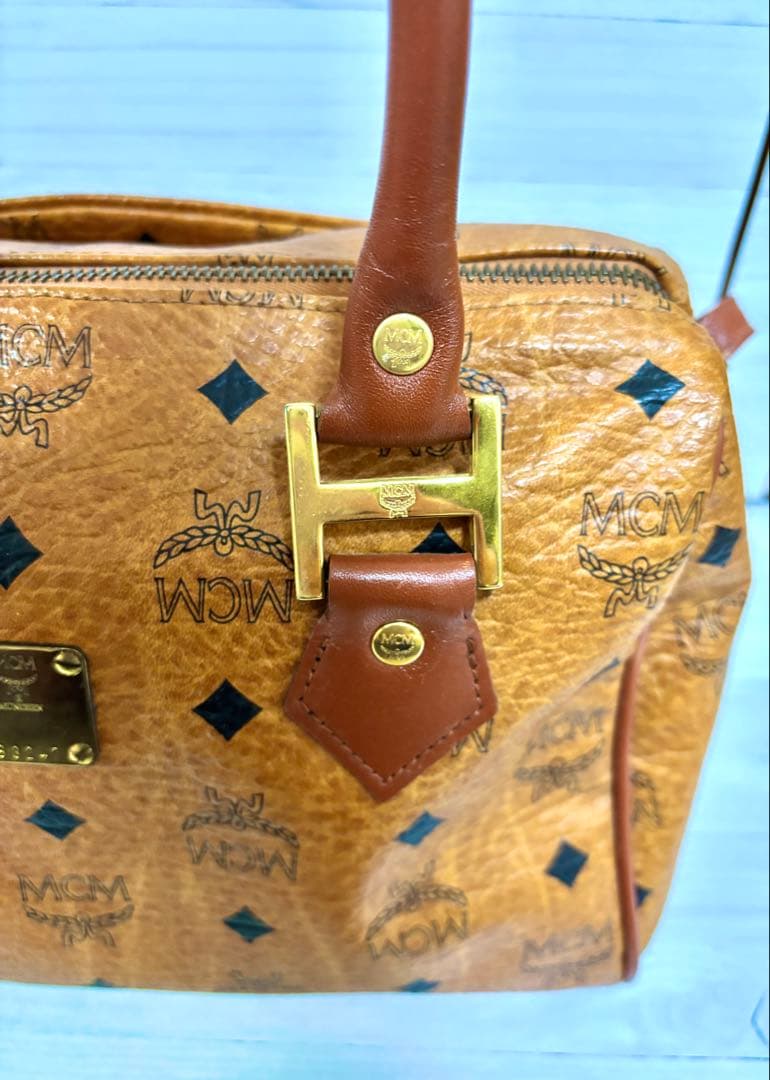 MCM モノグラム 2way ミニボストン ショルダーバッグ