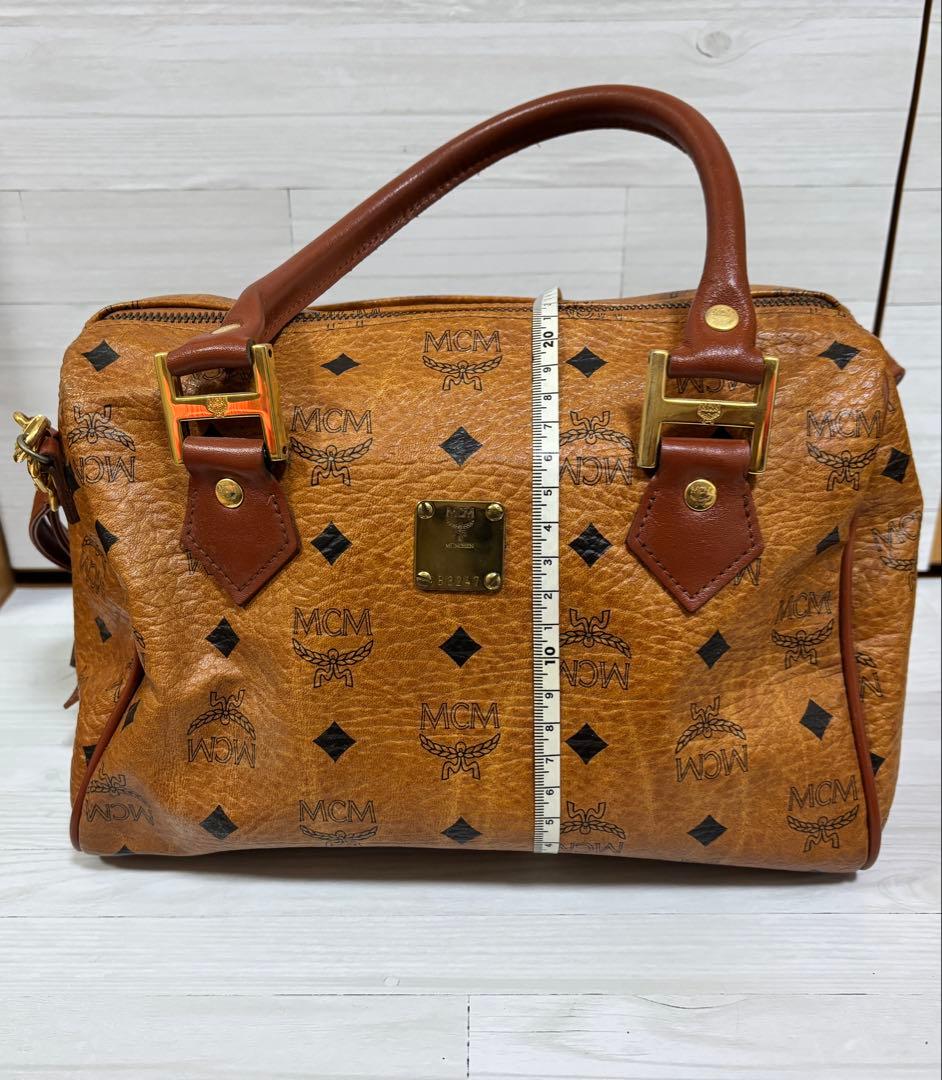 MCM モノグラム 2way ミニボストン ショルダーバッグ