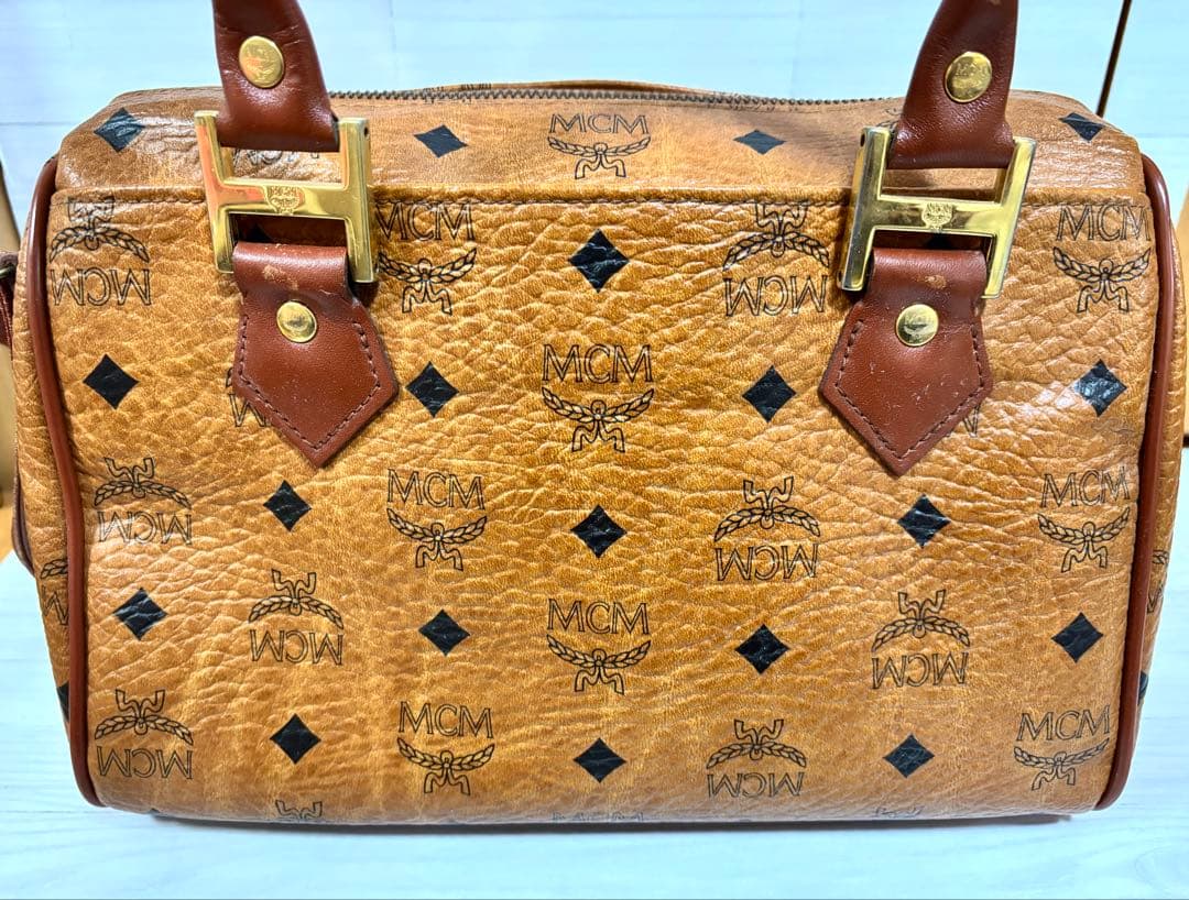 MCM モノグラム 2way ミニボストン ショルダーバッグ