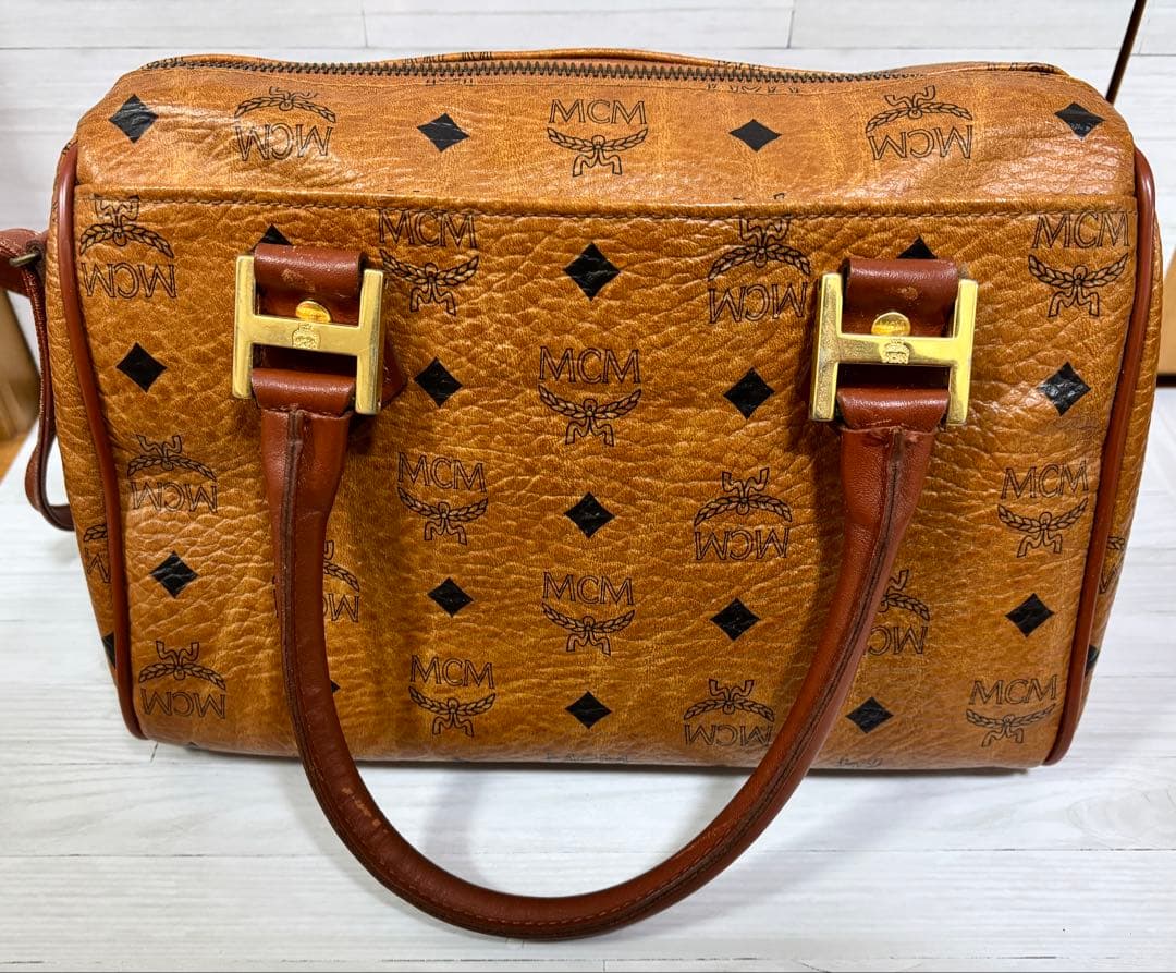 MCM モノグラム 2way ミニボストン ショルダーバッグ