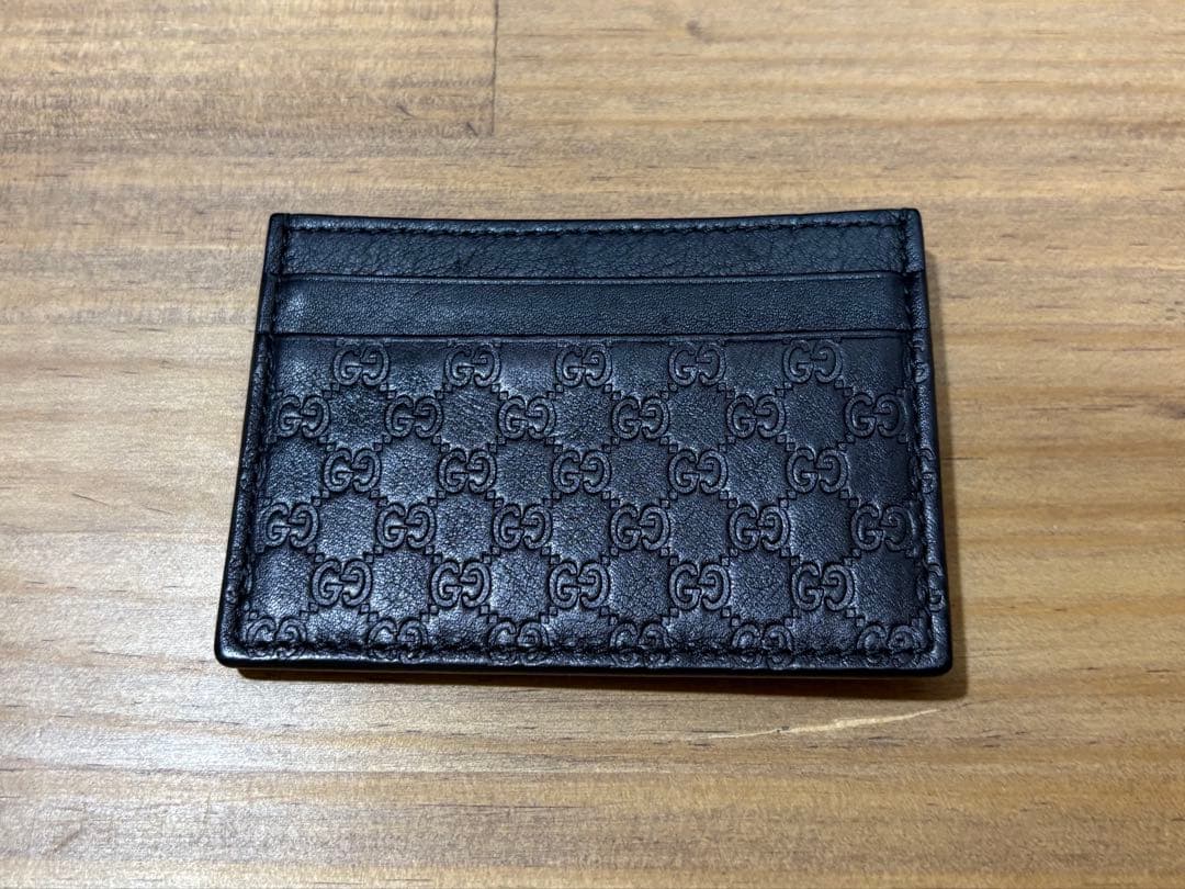 Gucci ブラック レザー マネークリップ