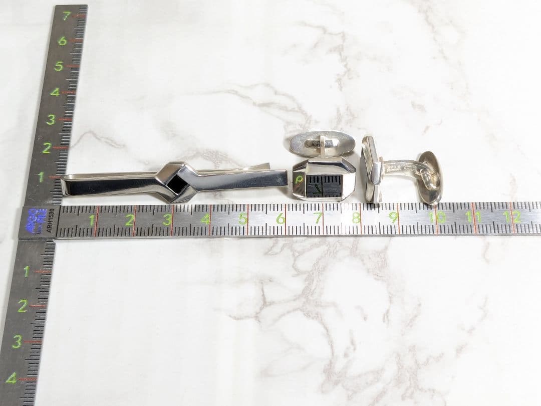 ジョージジェンセン　シルバー925　銀　オニキス　ネクタイピン　カフス　ブラック