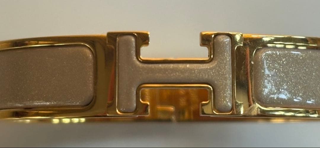 HERMES クリックH バングル　PM マロン　ラメ