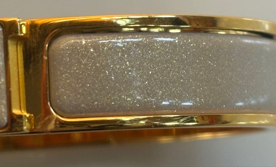 HERMES クリックH バングル　PM マロン　ラメ