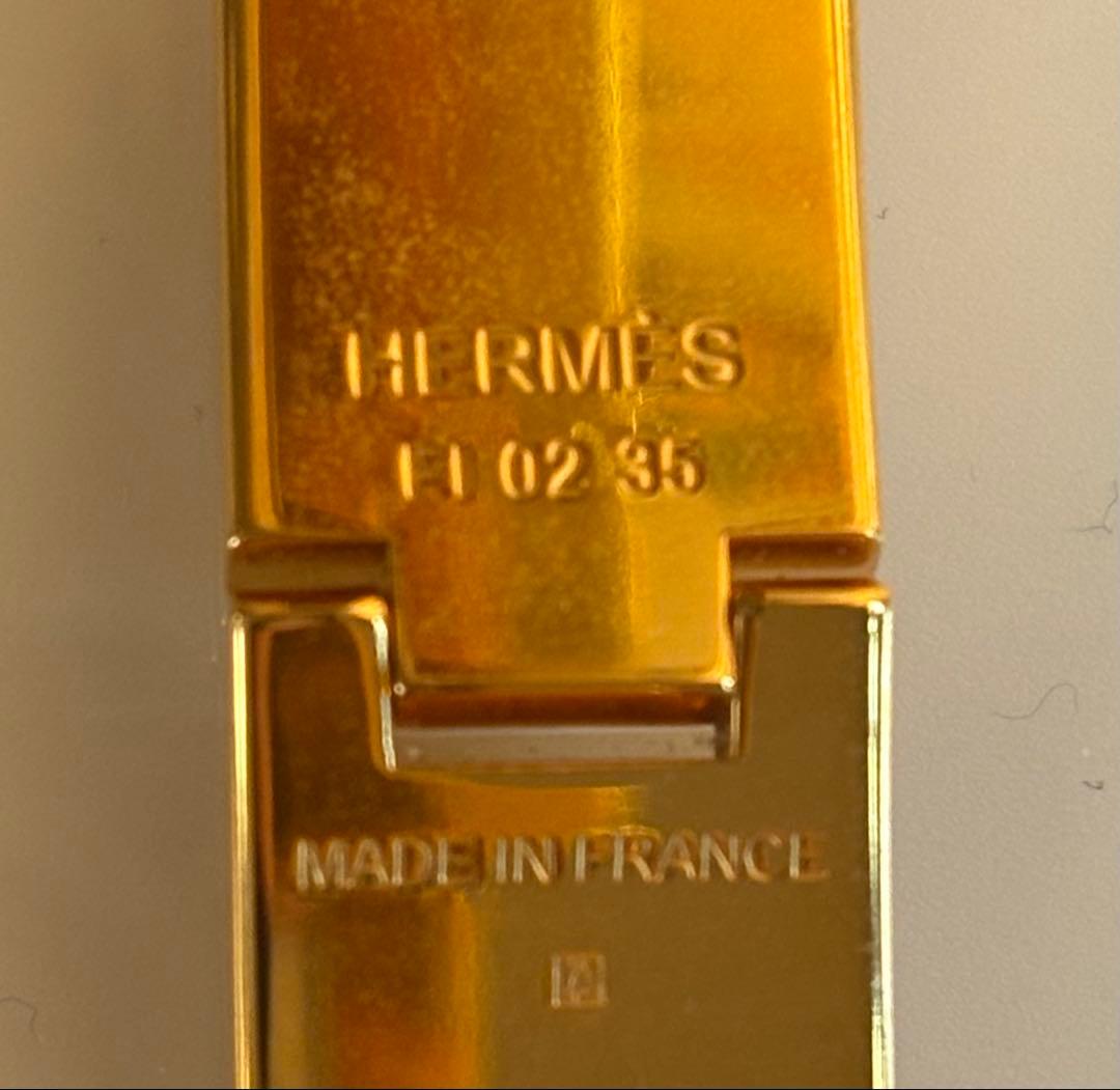 HERMES クリックH バングル　PM マロン　ラメ