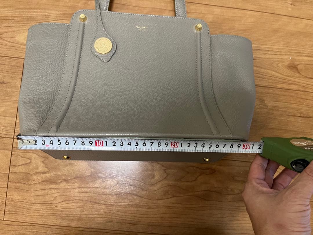 【美品】PELLE MORBIDA グレー レディース　レザートートバッグ