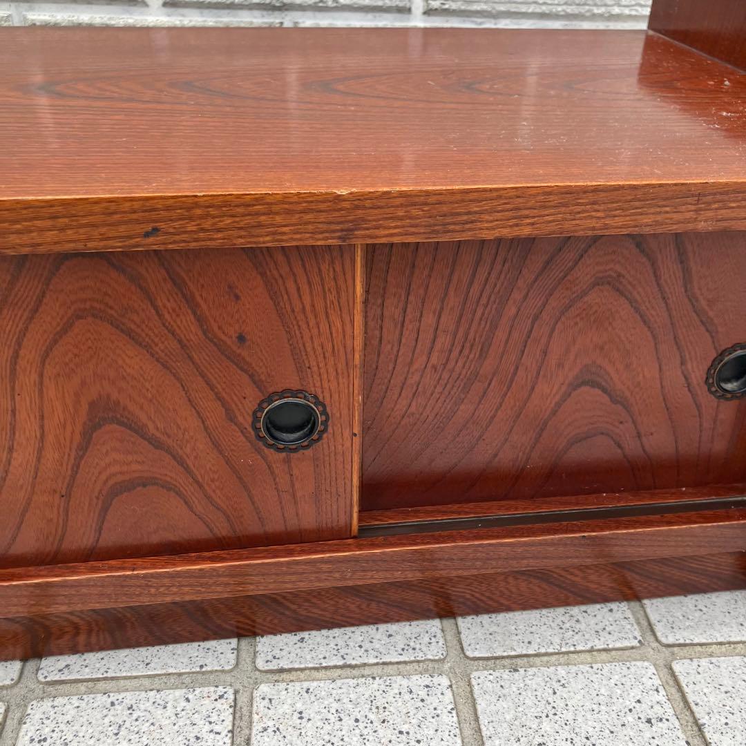 昭和レトロ 無垢材欅ケヤキ 床置き箪笥 和箪笥 民芸家具 古家具 床の間 飾り棚