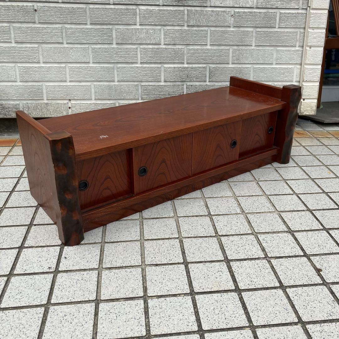 昭和レトロ 無垢材欅ケヤキ 床置き箪笥 和箪笥 民芸家具 古家具 床の間 飾り棚