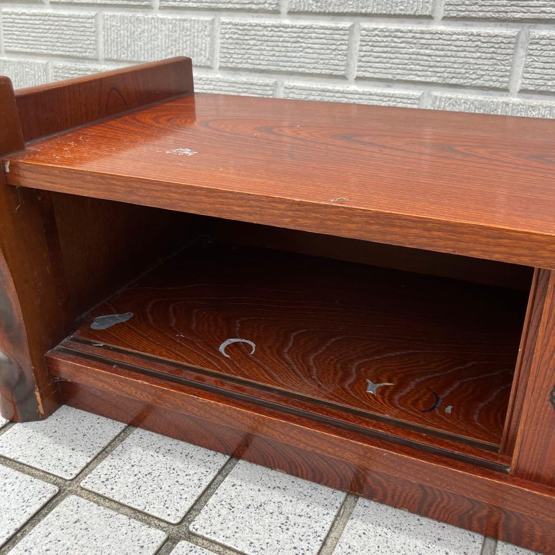 昭和レトロ 無垢材欅ケヤキ 床置き箪笥 和箪笥 民芸家具 古家具 床の間 飾り棚